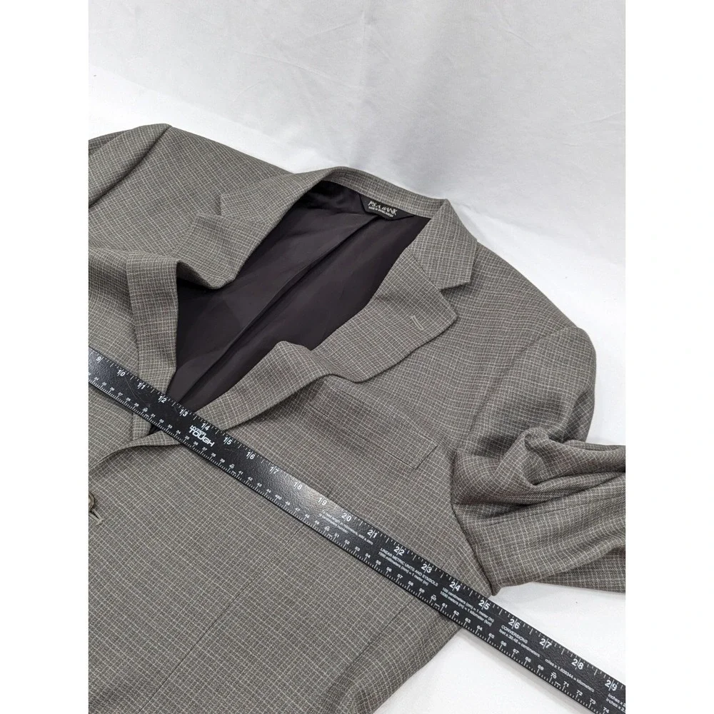 Jos. A Bank Blazer‎ Coat Sport Jacket Silk Wool Nailhead Plaid 46L 50